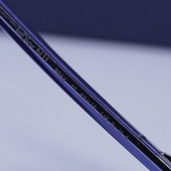 Dior INDIOR N1I 80A4 Square Sunglasses - Transparent Blue/Silver Mirror - Picture 6 of 8